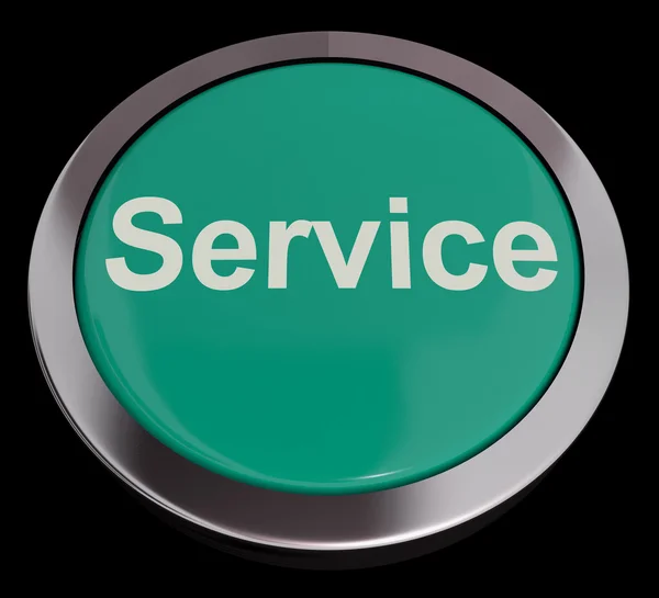 Botón de servicio que muestra ayuda Apoyo y asistencia —  Fotos de Stock