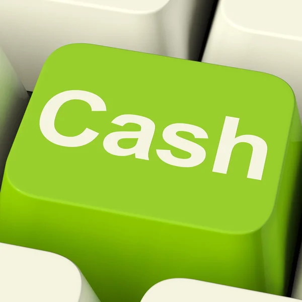 Cash számítógép gombon van, mint szimbólum a deviza- és pénzügyi — Stock Fotó
