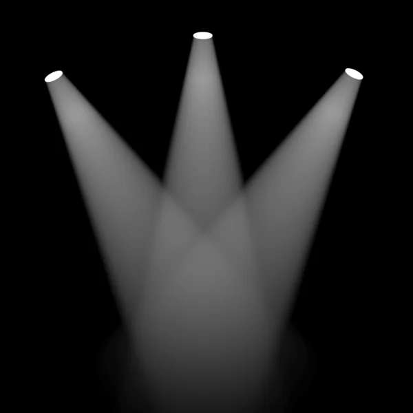 Ürünler vurgulamak için siyah beyaz projektör — Stok fotoğraf