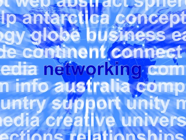 Networking slovo svět pozadí zobrazení vztahů a — Stock fotografie