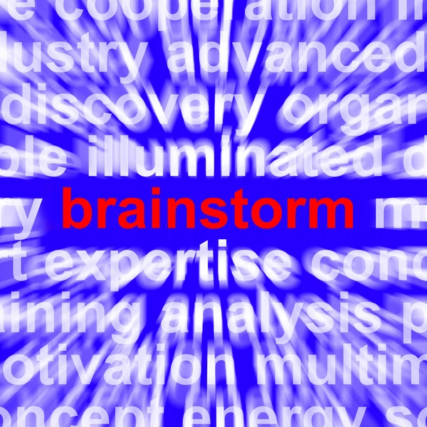 Brainstorming Palavra Significado Pensamento criativo e novas ideias — Fotografia de Stock