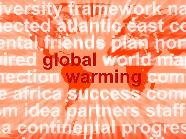 Global Warming Words Showing Climate Conservation And Planet Pro — Stock Photo, Image