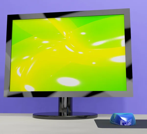 Monitor de TV representando televisão de alta definição ou HDTV — Fotografia de Stock