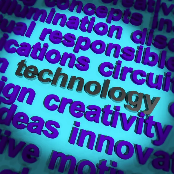 Technology Word Meaning Innovation Software Improvement And Hi T — Stock Photo, Image