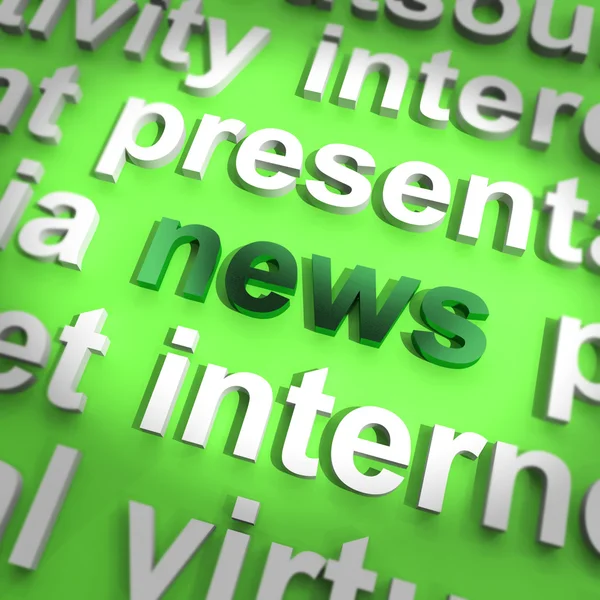 News Word Showing Media Journalism And Information — Stock Photo, Image