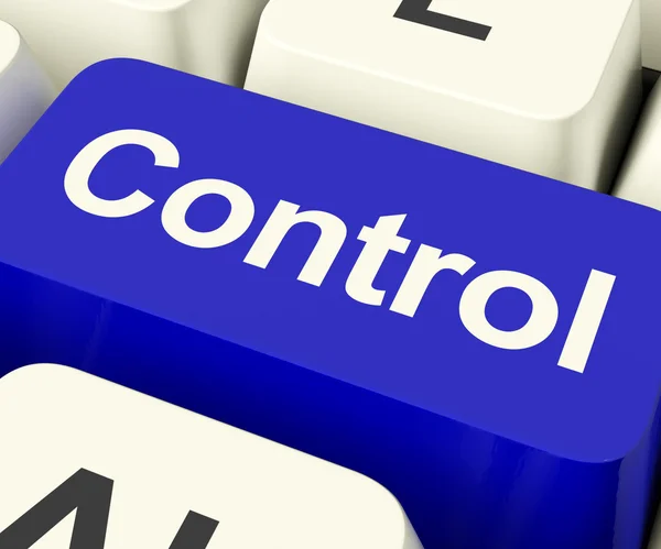 Control Computer Key Showing Remote Controller Or Interface — Stock Photo, Image