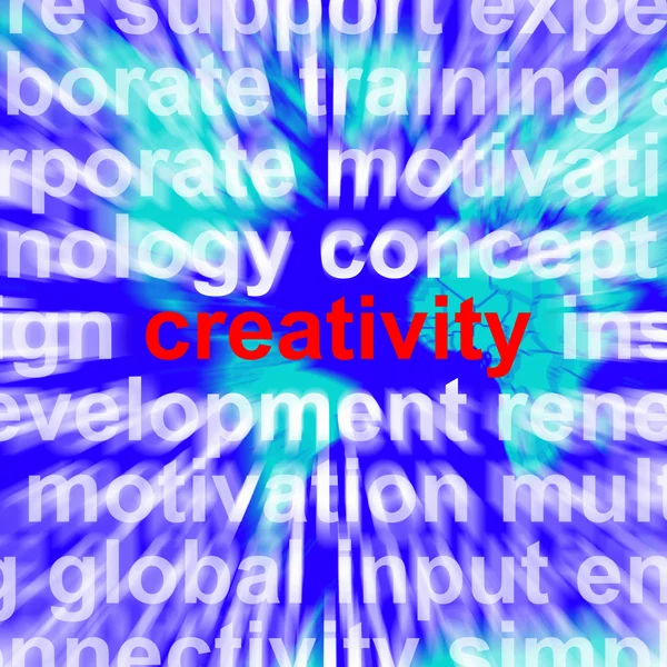 Créativité Mot représentant des idées novatrices et de l'imagination — Photo