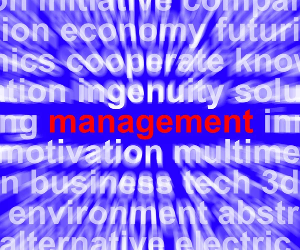 Management word visar AFFÄRSLOGISTIKENS ledarskap och organi — Stockfoto