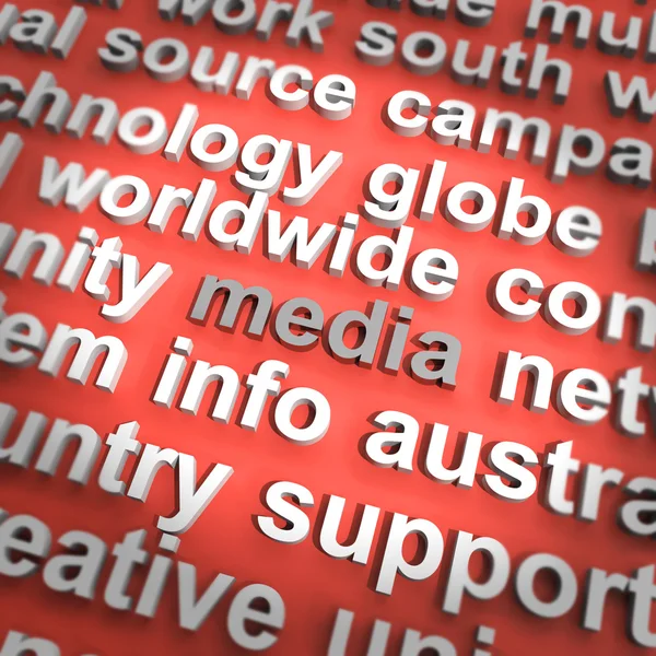 Media Diagram Meaning Internet Television Newspapers And Radio — Stock Photo, Image