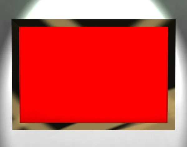 Televizní monitor s červeným mezeru copyspace nebo kopírovat — Stock fotografie