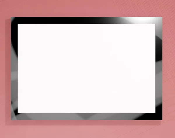 TV Monitor With White Blank Copyspace Or Copy Space — Stock Photo, Image
