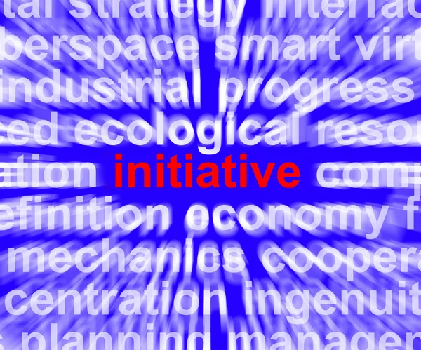 Initiative Word Meaning Leadership Inventiveness And Being Proac — Stock Photo, Image