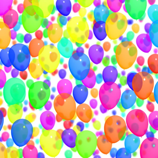 Festliche bunte Luftballons am Himmel für Geburtstagsfeiern — Stockfoto