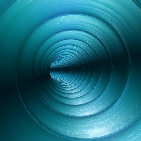 Turquoise Vortex Abstract Background With Twirling Twisting Spir — Stock Photo, Image