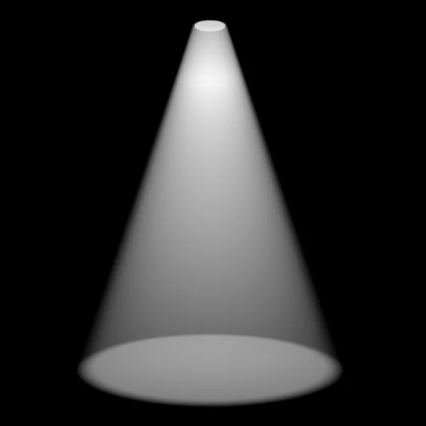 Jeden reflektor świeci na scenie wyróżnienie produktu — Zdjęcie stockowe