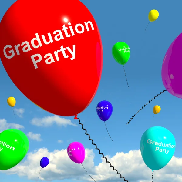 Examen ballonger visar skolan högskola eller universitet graduat — Stockfoto
