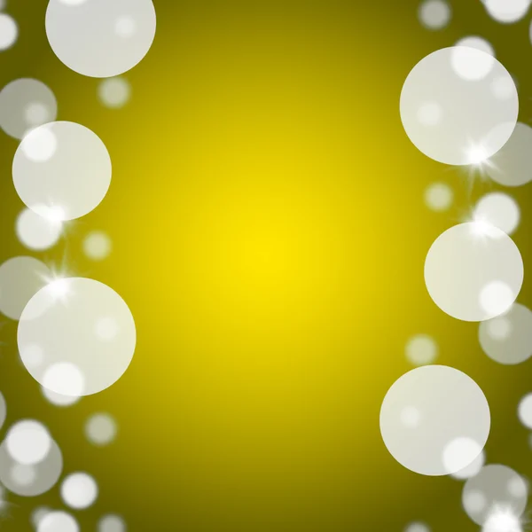 Yellow Bokeh Background With Blank Copy Space And Border — Stock Photo, Image