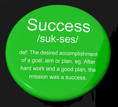 başarıları veya kazanma gösterilen başarı tanım düğmesi