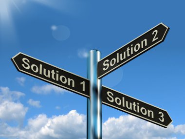 Solution 1 2 or 3 Choice Showing Strategy Options Decisions Or S clipart