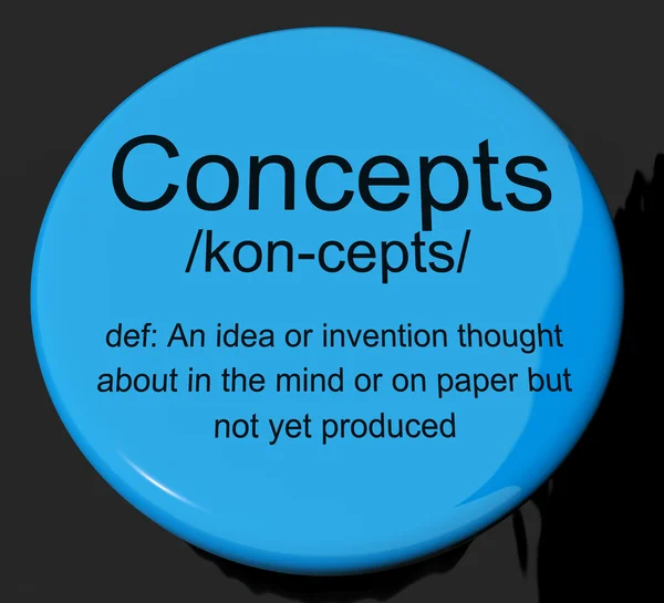 Concepten definitie knop tonen ideeën gedachten of uitvinding — Stockfoto