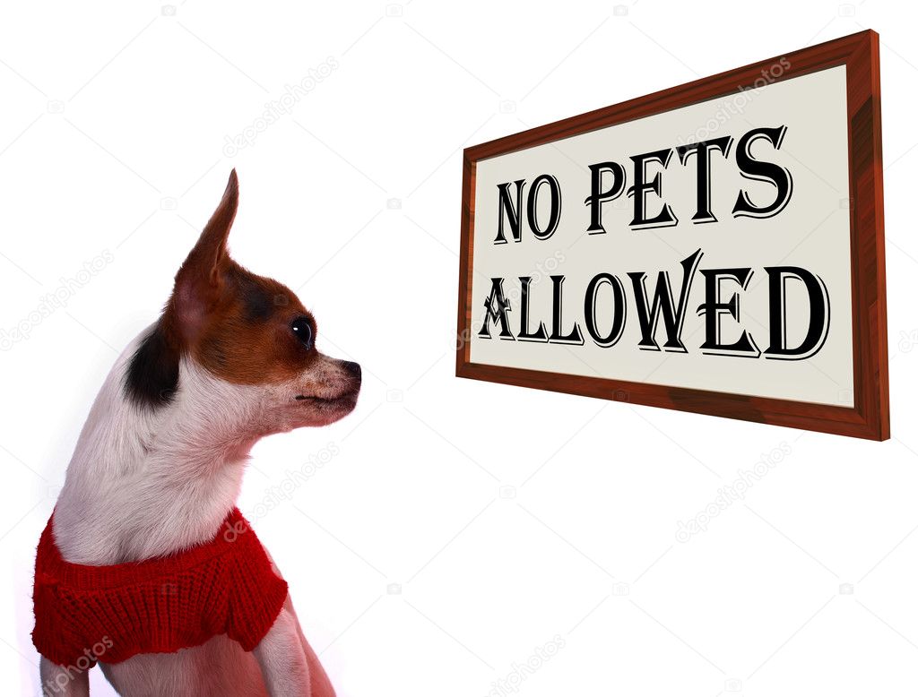 No Pets Allowed Sign Showing Unauthorized Forbidden Zone