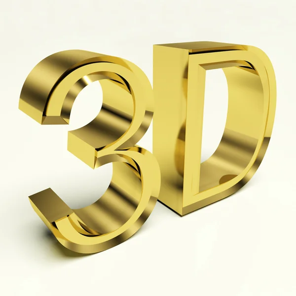 Altın harfleri 3d metalik karakterler — Stok fotoğraf