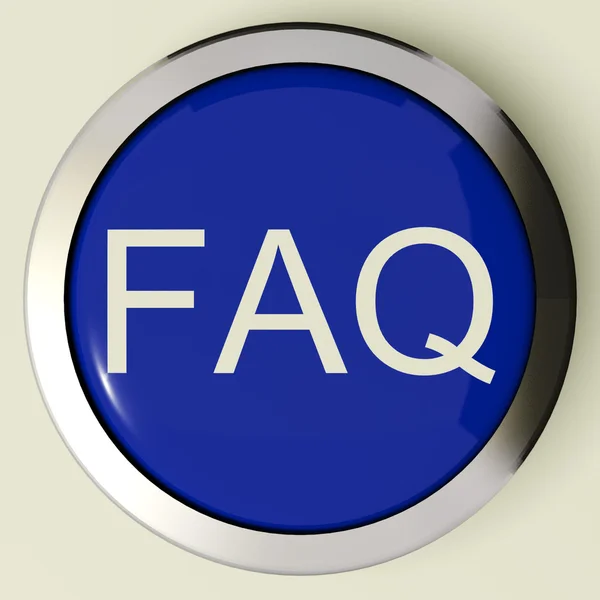 Preguntas frecuentes Botón o FAQ Icono —  Fotos de Stock