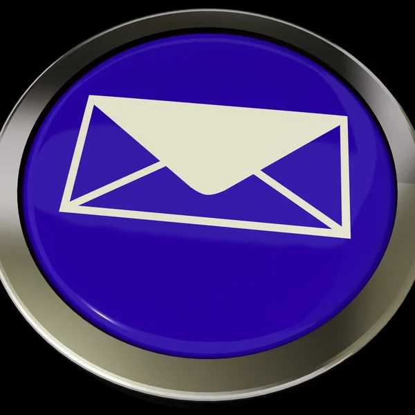 E-mail knoop van het pictogram voor het bericht verzenden via internet — Stockfoto