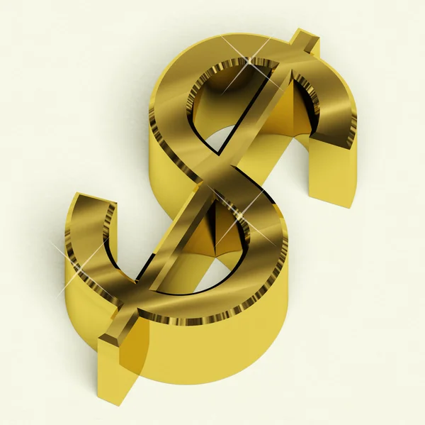 Dolar işareti para ve zenginlik sembolü olarak — Stok fotoğraf