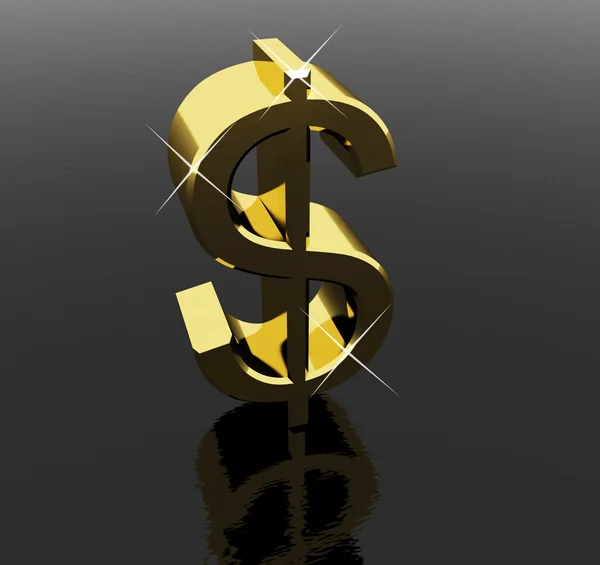 Символ доллара как символ денег или денег — стоковое фото