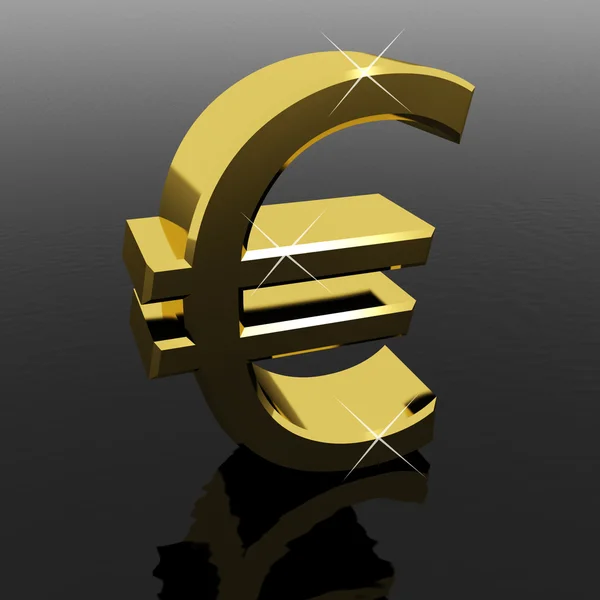Σύμβολο του ευρώ ως σύμβολο για τα χρήματα ή την περιουσία — Φωτογραφία Αρχείου
