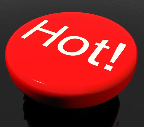 Pulsante caldo come simbolo per spezie o calore — Foto Stock