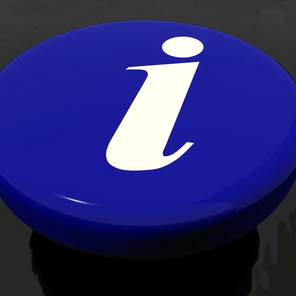 Info Symbol Button As Symbol For Information Or Answers — Stock Photo, Image
