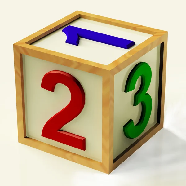 수리 또는 계산에 대 한 상징으로 아이 숫자 블록 — 스톡 사진