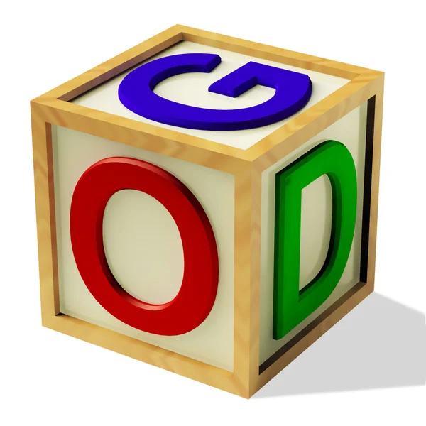 Block Spelling God As Symbol for Faith And Religion — Stock Photo, Image
