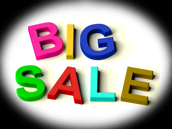 Letters Spelling Big Sale As Symbol for Discounts And Promotions — Stock Photo, Image