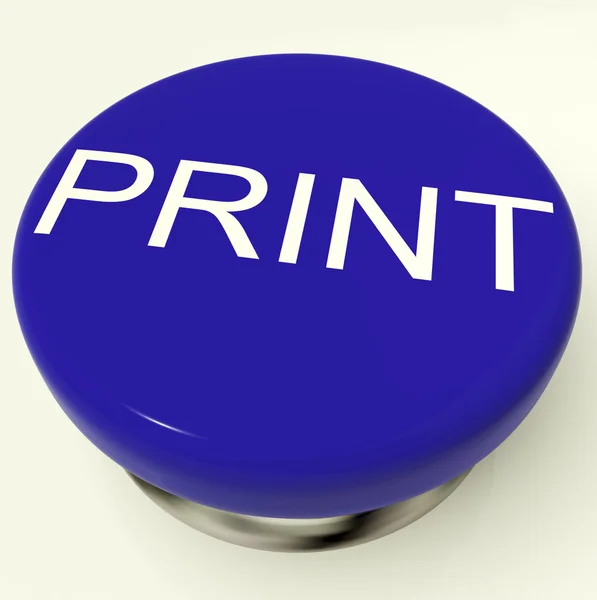 Print Button As Symbol For Printing Or Printer — Stock Photo, Image