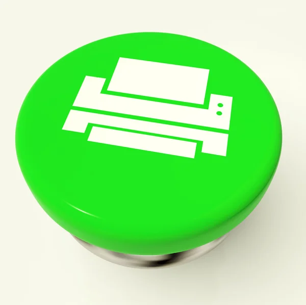 Botón de icono de impresión como símbolo para impresión o impresora — Foto de Stock