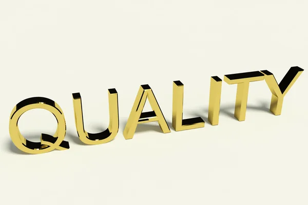 Buchstaben Schreibqualität mit einem glänzenden Finish repräsentiert hervorragende — Stockfoto
