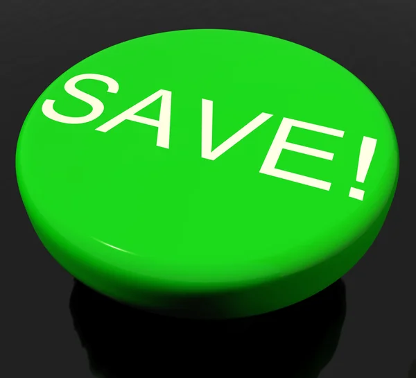 Salvar botão como símbolo para descontos ou promoção — Fotografia de Stock