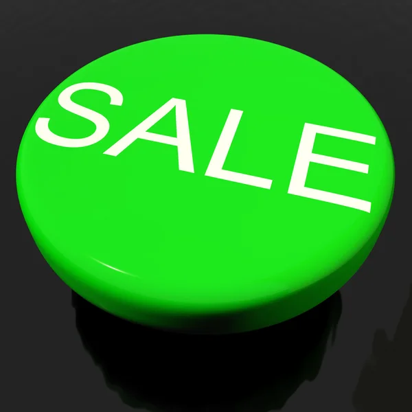 Verkoop knop als symbool voor kortingen of promotie — Stockfoto