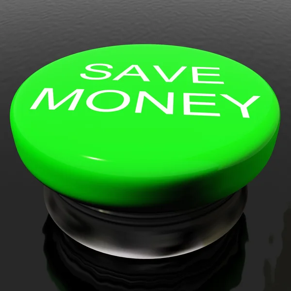 Save Money Button As Symbol For Discounts Or Promotion — Stock Photo, Image