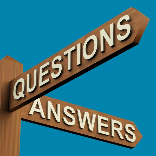 Questions Or Answers Directions On A Signpost — Stockfoto