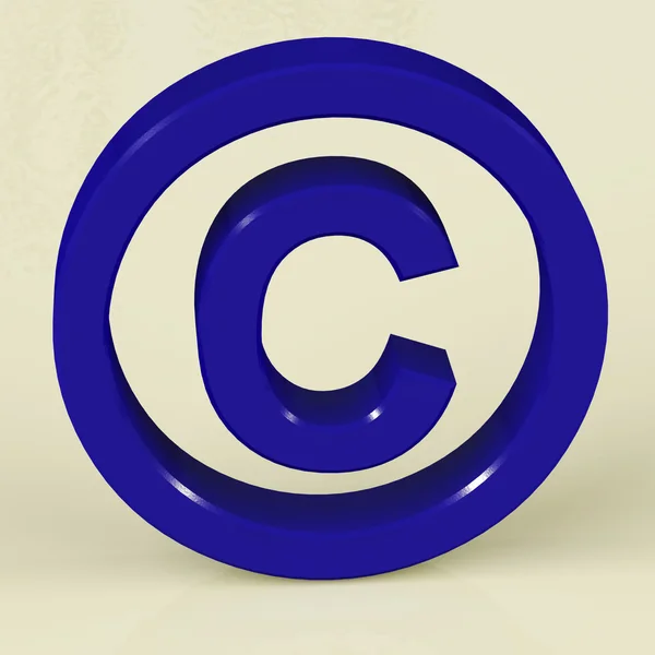 Mavi copyright işaret eden patent koruması — Stok fotoğraf