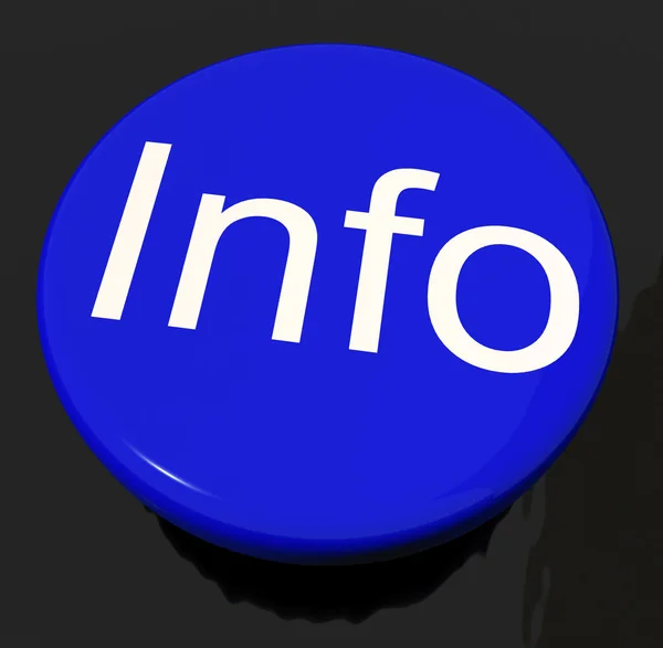Botão Info Como Símbolo Para Informações ou Respostas — Fotografia de Stock