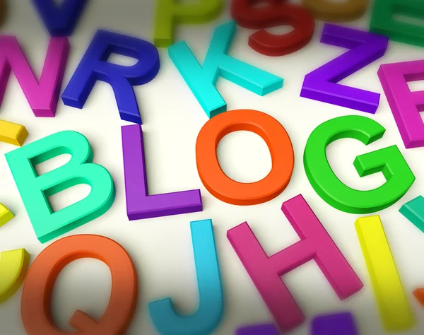 stock image Letters Spelling Blog As Symbol for Weblog And Blogging