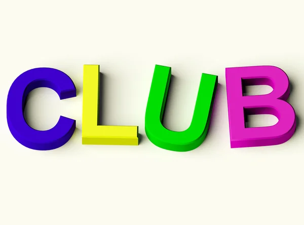 Letters Spelling Club As Symbol for Childrens Fun — Stock Photo, Image