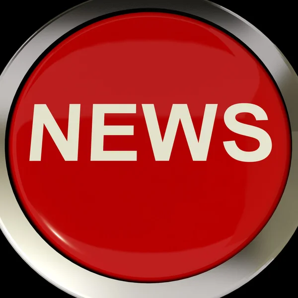 Icono o botón que muestra las noticias de texto para información o medios de comunicación — Foto de Stock