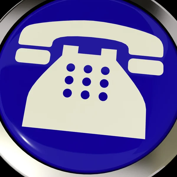 Telephone Icon Or Button As Symbol For Calling Or Phone Call — Stock Photo, Image