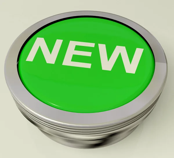 Ícone ou botão mostrando o texto novo — Fotografia de Stock